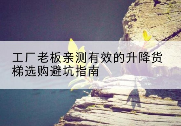 龙游升降货梯怎么选-工厂老板亲测有效的升降货梯选购避坑指南